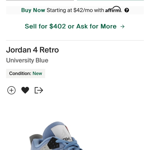 Jordan 4 University blue main image 8